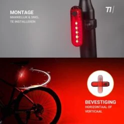 TIKKENS LED Fietsverlichting Set - Fietslamp USB Oplaadbaar - Fietslampjes Voorlicht & Achterlicht - Waterdicht – Zwart -Fietsenwinkel 1200x1200 458