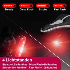 Transnect® – Fietsverlichting LED Set - Fietslampjes Voor En Achter Licht - 4 Lichtstanden – USB Oplaadbaar - Draagbaar – Waterdicht -Fietsenwinkel 1200x1200 475