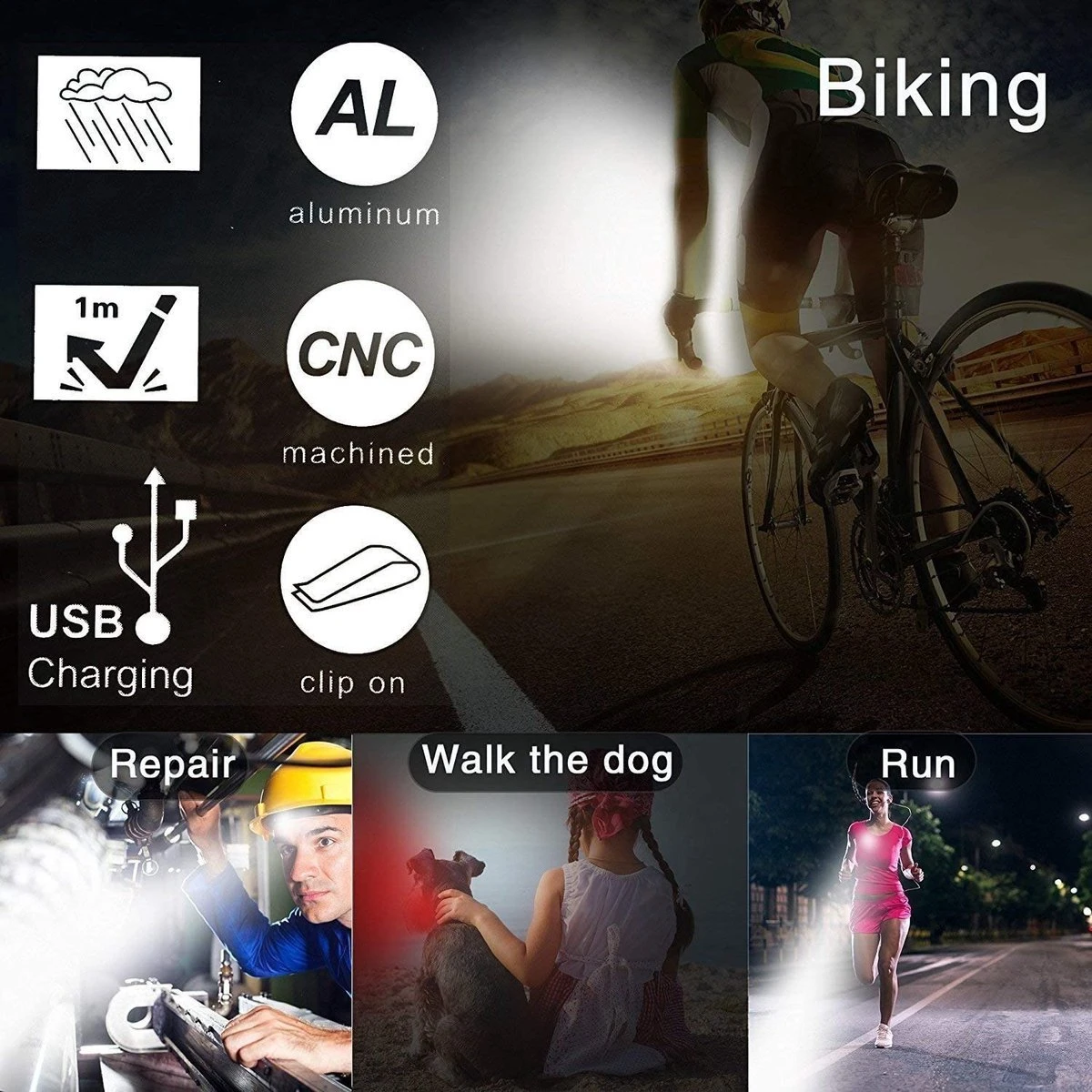 BOTC Fietsverlichting USB Oplaadbaar - Oplaadbare USB Led Fietslamp - Voorlicht & Achterlicht - Waterdicht 8 BOTC Fietsverlichting USB Oplaadbaar - Oplaadbare USB Led Fietslamp - Voorlicht & Achterlicht - Waterdicht - Afbeelding 8