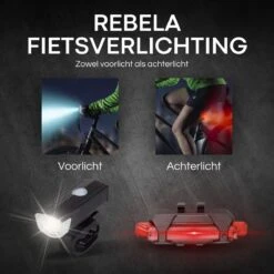 Rebela | Fietsverlichting Usb Oplaadbaar | Voorlicht En Achterlicht | Fietslamp LED | Fietsverlichting Set | Mountainbike -Fietsenwinkel 1200x1200 509