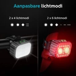 Inlustro Fietslamp Set - Voorlicht / Achterlicht - LED Fietslampjes Rood En Wit - Fietslicht Koplamp - Waterdicht - USB Oplaadbaar 16 Inlustro Fietslamp Set - Voorlicht / Achterlicht - LED Fietslampjes Rood En Wit - Fietslicht Koplamp - Waterdicht - USB Oplaadbaar -Fietsenwinkel 1200x1200 519