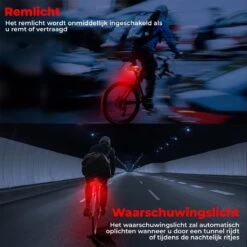 B-care Elektrische Fietsverlichting - Inclusief Afstandsbediening En Richtingaanwijzers - Fietsalarm - Anti Diefstal Alarm - Fiets Achterlicht - Fietsbel - Fiets Accessoires -Fietsenwinkel 1200x1200 524