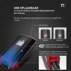 TIKKENS® LED Fietsverlichting Helmlamp - Helm - Voorlicht & Achterlicht - USB Oplaadbaar - Zwart - Voor En Achter - Waterdicht - Fietslampjes 12 TIKKENS® LED Fietsverlichting Helmlamp - Helm - Voorlicht & Achterlicht - USB Oplaadbaar - Zwart - Voor En Achter - Waterdicht - Fietslampjes -Fietsenwinkel 1200x1200 536