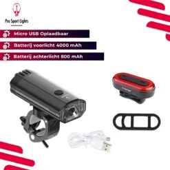 1200 Lumen & 100 Lumen Pro Sport Lights Fietsverlichtingsset - LED Fietslampen USB Oplaadbaar -Fietsenwinkel 1200x1200 581