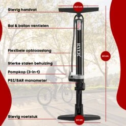 RYER Fietspomp Pro - Drukmeter - Inclusief Banden Reparatieset -Fietsenwinkel 1200x1200 619