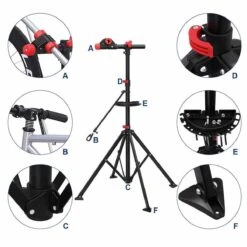 Songmics | Sterke Fiets Montagestandaard Met Gereedschapsbakje | 360° Draaibare / Verstelbare Reparatie Standaard | Universele Fietsstandaard | Lichtgewicht En Eenvoudig Draagbaar. -Fietsenwinkel 1200x1200 667