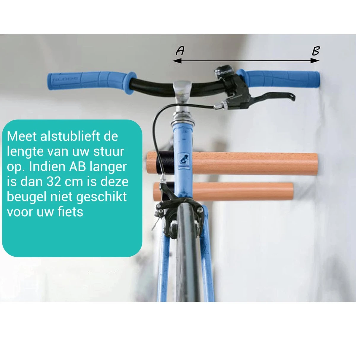 Fiets Ophangsysteem Van Massief Beukenhout | 2 Stuks | 32cm | Ophangbeugel | Muurbeugel Fiets | &ERGY 6 Fiets Ophangsysteem Van Massief Beukenhout | 2 Stuks | 32cm | Ophangbeugel | Muurbeugel Fiets | &ERGY - Afbeelding 6
