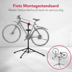 LifeGoods Fiets Montagestandaard - Fietsreparatie Racefiets / MTB - Incl. Stuurhouder - Zwart/Rood -Fietsenwinkel 1200x1200 694