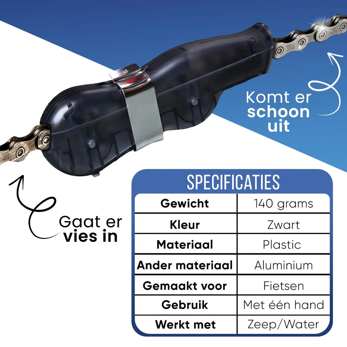 Fietsketting Reiniger - Fietsonderhoud - Kettingreiniger - Zwart 6 Fietsketting Reiniger - Fietsonderhoud - Kettingreiniger - Zwart - Afbeelding 6