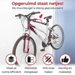 Merkloos Decopatent® Fiets Ophangsysteem Inklapbaar - Fietshaak - Wand Ophangbeugel - Muurbeugel Fiets - Fiets Ophangbeugel - Fietsbeugel 15 Merkloos Decopatent® Fiets Ophangsysteem Inklapbaar - Fietshaak - Wand Ophangbeugel - Muurbeugel Fiets - Fiets Ophangbeugel - Fietsbeugel -Fietsenwinkel 1200x1200 756