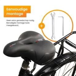 R2B® Fietszadel Voor Dames En Heren - Inclusief Waterdichte Zadelhoes - Zwart - Reflectie En Ventilatie - Gel Zadel / Gelzadel -Fietsenwinkel 1200x1200 821