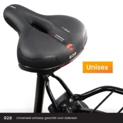 R2B® Fietszadel Voor Dames En Heren - Inclusief Waterdichte Zadelhoes - Zwart - Reflectie En Ventilatie - Gel Zadel / Gelzadel -Fietsenwinkel 1200x1200 823