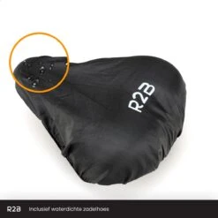 R2B® Fietszadel Voor Dames En Heren - Inclusief Waterdichte Zadelhoes - Zwart - Reflectie En Ventilatie - Gel Zadel / Gelzadel -Fietsenwinkel 1200x1200 824
