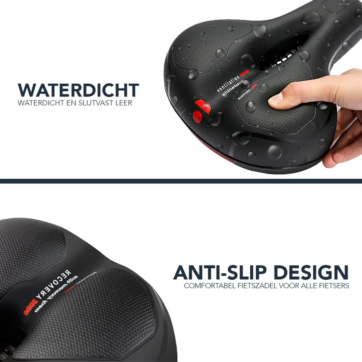 Achaté Fietszadel - Unisex - Extra Comfortabel - Ventilerend - Incl. Zadelhoes En Installatiemateriaal 4 Achaté Fietszadel - Unisex - Extra Comfortabel - Ventilerend - Incl. Zadelhoes En Installatiemateriaal - Afbeelding 4