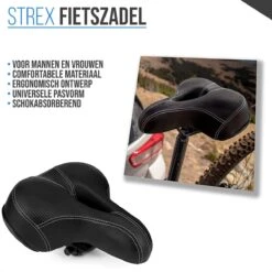 Strex Fietszadel - Unisex - Extra Comfortabel - Ventilerend - Incl. Zadelhoes -Fietsenwinkel 1200x1200 843