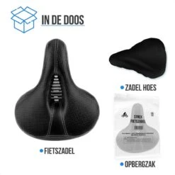 Strex Fietszadel - Unisex - Extra Comfortabel - Ventilerend - Incl. Zadelhoes -Fietsenwinkel 1200x1200 845