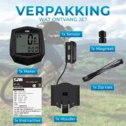 Kilometerteller Fiets - Waterdicht En Bedraad - Snelheidsmeter - Fietscomputer - Fiets Accessoires - Mountainbike Accesoires -Fietsenwinkel 1200x1200 950