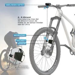 Kilometerteller Fiets - Waterdicht En Bedraad - Snelheidsmeter - Fietscomputer - Fiets Accessoires - Mountainbike Accesoires -Fietsenwinkel 1200x1200 951