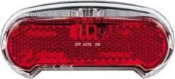 AXA Riff Battery - Fiets Achterlicht - LED Fietsverlichting Op Batterij - Auto On/off Systeem - 50-80 Mm - Rood -Fietsenwinkel 1200x543