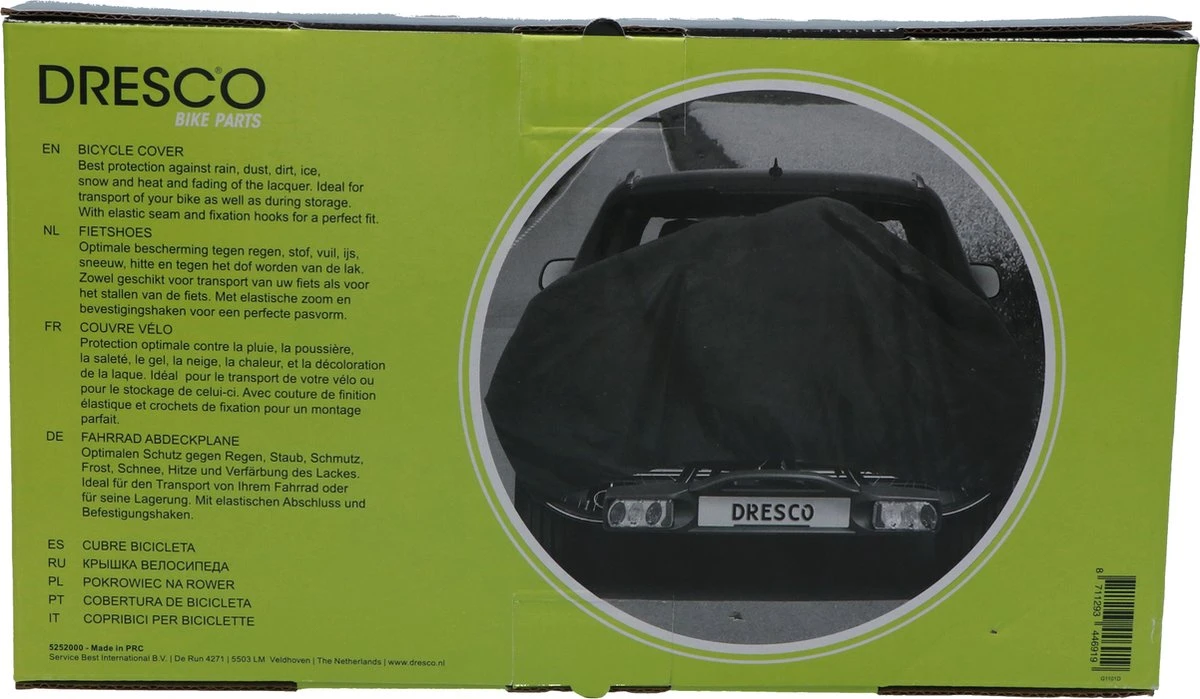 Dresco Fietshoes Voor 1 Fiets | Waterdicht | 200x72x98cm | Voor Fietsendrager En Stalling 7 Dresco Fietshoes Voor 1 Fiets | Waterdicht | 200x72x98cm | Voor Fietsendrager En Stalling - Afbeelding 7