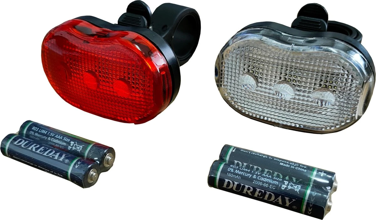 DULA Fietslamp Set Wit - Rood - Fietslampjes - Fietsverlichting - Voor En Achter - 1 Set 7 DULA Fietslamp Set Wit - Rood - Fietslampjes - Fietsverlichting - Voor En Achter - 1 Set - Afbeelding 7