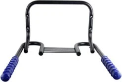 Merkloos Decopatent® Fiets Ophangsysteem Voor 2 Fietsen - Fietsenrek - Legplank Voor Helm - Fietshaak - Muurbeugel Fiets - Wandmontage -Fietsenwinkel 1200x805 2