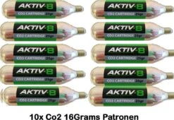 Aktiv-8 Co2 Patronen 16 Grams Met Draad - 10x Co2 Patronen