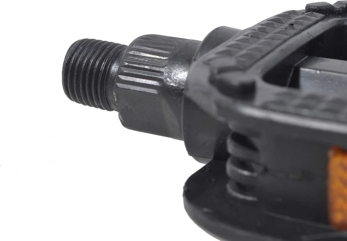 Fietspedalen - Anti Slip - Trappers Voor Fiets Met Reflector - 1.4 Mm Schroefdraad Zwart 4 Fietspedalen - Anti Slip - Trappers Voor Fiets Met Reflector - 1.4 Mm Schroefdraad Zwart - Afbeelding 4