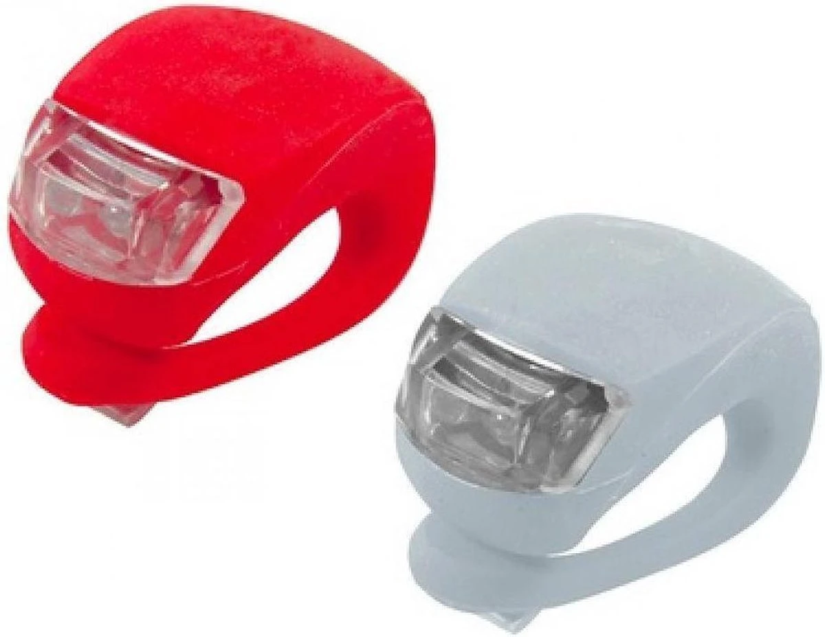 Merkloos Dutch Gadgets - Fietslampjes LED - Set Wit En Rood - Inclusief Batterijen 1 Merkloos Dutch Gadgets - Fietslampjes LED - Set Wit En Rood - Inclusief Batterijen