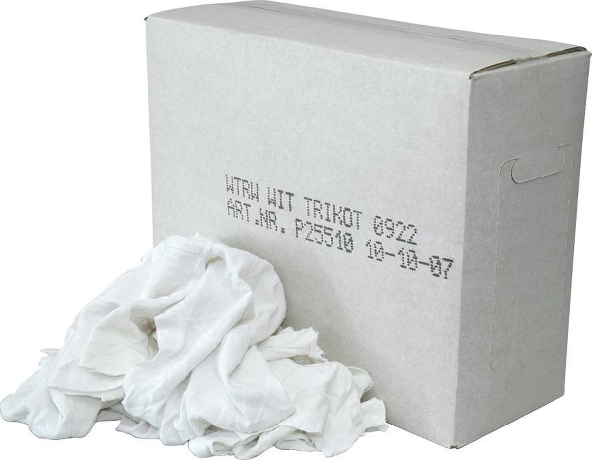 Tom Poetslappen Wtrw Witte Tricot Lappen Per 10kg 3 Tom Poetslappen Wtrw Witte Tricot Lappen Per 10kg - Afbeelding 3