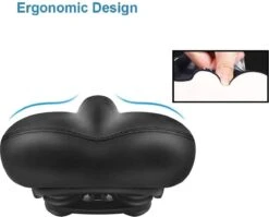 FIEZIO Fietszadel Ergonomisch Dual Shock Memory Foam Zwart Unisex Dames Heren - Extra Comfortabel - Fiets Zadel -Fietsenwinkel 1200x968