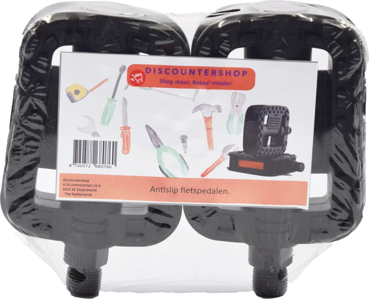 Fietspedalen - Anti Slip - Trappers Voor Fiets Met Reflector - 1.4 Mm Schroefdraad Zwart 8 Fietspedalen - Anti Slip - Trappers Voor Fiets Met Reflector - 1.4 Mm Schroefdraad Zwart - Afbeelding 8