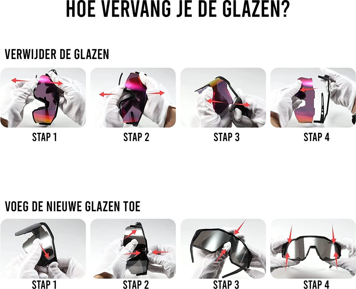 Fietsbril Sportbril Voor Heren En Dames Wielren En Racefiets Bril 2 Fietsbril Sportbril Voor Heren En Dames Wielren En Racefiets Bril - Afbeelding 2