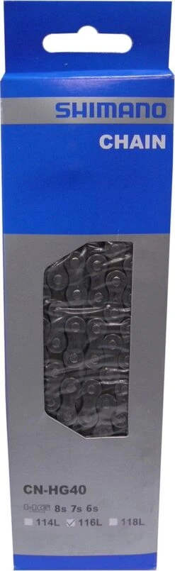 Ketting - 6/7/8 Speed - 3/32" - Shimano HG40 116-link 14 Ketting - 6/7/8 Speed - 3/32" - Shimano HG40 116-link -Fietsenwinkel 368x1200