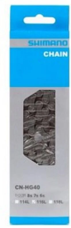 Ketting - 6/7/8 Speed - 3/32" - Shimano HG40 116-link 17 Ketting - 6/7/8 Speed - 3/32" - Shimano HG40 116-link -Fietsenwinkel 378x1200 1