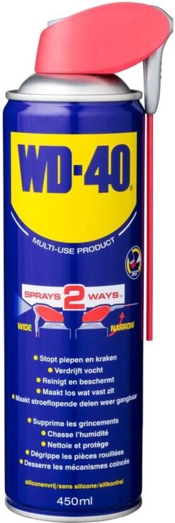 WD-40® Smart Straw® Multi-Use Product - 450ml - Multispray - Smeermiddel, Ontvetter En Anti-Corrosie -Fietsenwinkel 401x1200