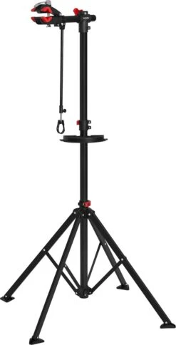 ACAZA Fiets Bevestigingsstandaard Met Snelsluiting, Gereedschapshouder En Stuurhouder, Lichte En Draagbare Reparatie Standaard Voor Fietsen, Zwart Statief -Fietsenwinkel 613x1200