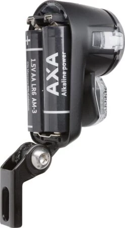 AXA Nox City 4 Lux - Fietslamp Voorlicht - LED Koplamp - Fietsverlichting Op Batterij - Auto/Off - Zwart -Fietsenwinkel 662x1200