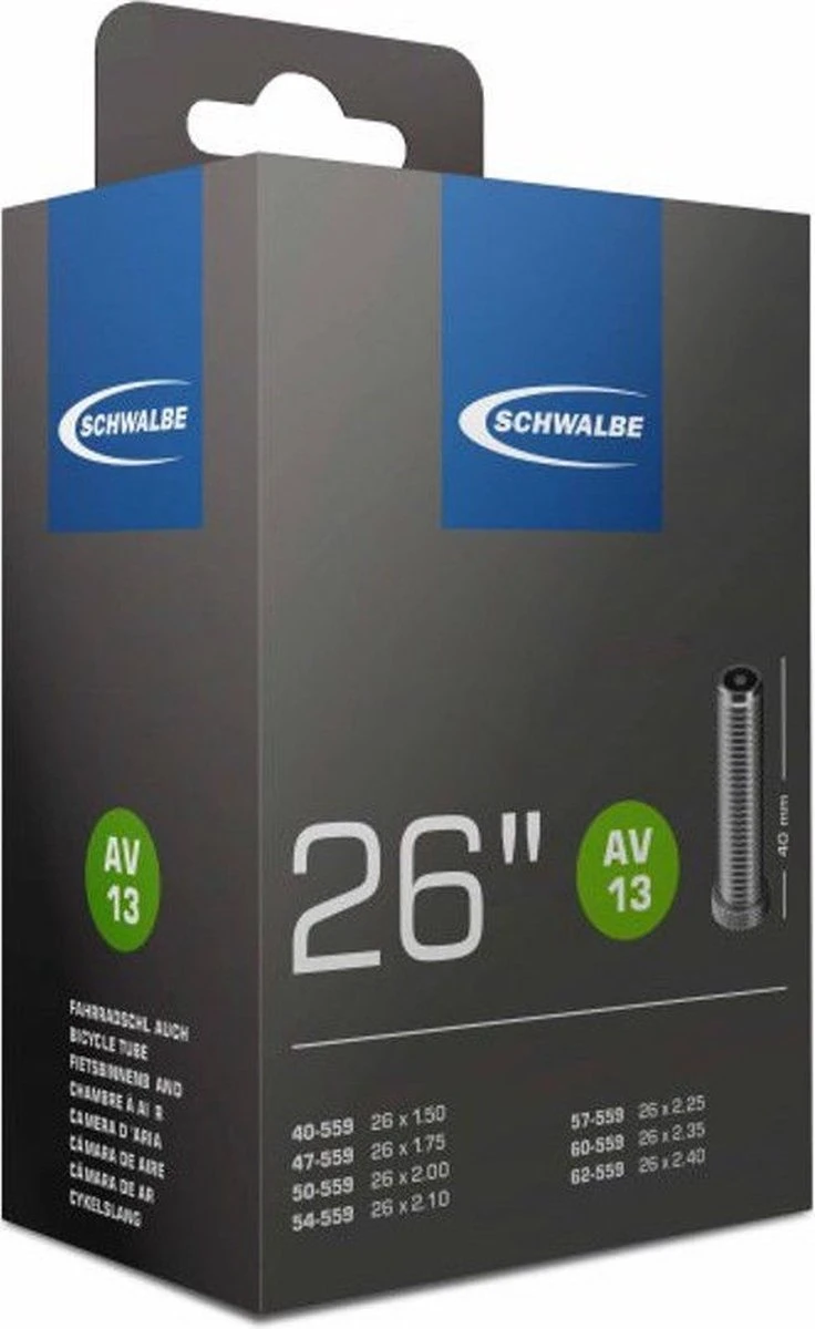 Schwalbe Binnenband - AV13 - 26 Inch X 1.50 - 2.40 - Auto Ventiel - 40mm 5 Schwalbe Binnenband - AV13 - 26 Inch X 1.50 - 2.40 - Auto Ventiel - 40mm - Afbeelding 5