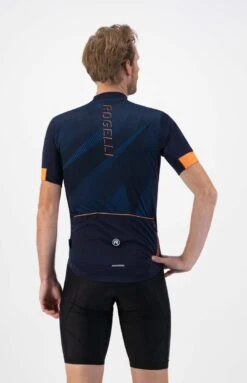 Rogelli Dusk Fietsshirt Heren Blauw/Oranje - Maat XL -Fietsenwinkel 774x1200