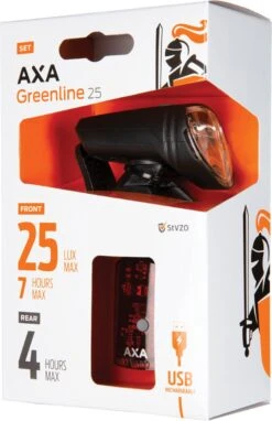 AXA Greenline 25 Lux - LED Fietslampjes Voor En Achter - Fietsverlichting USB Oplaadbaar -Fietsenwinkel 776x1200 3