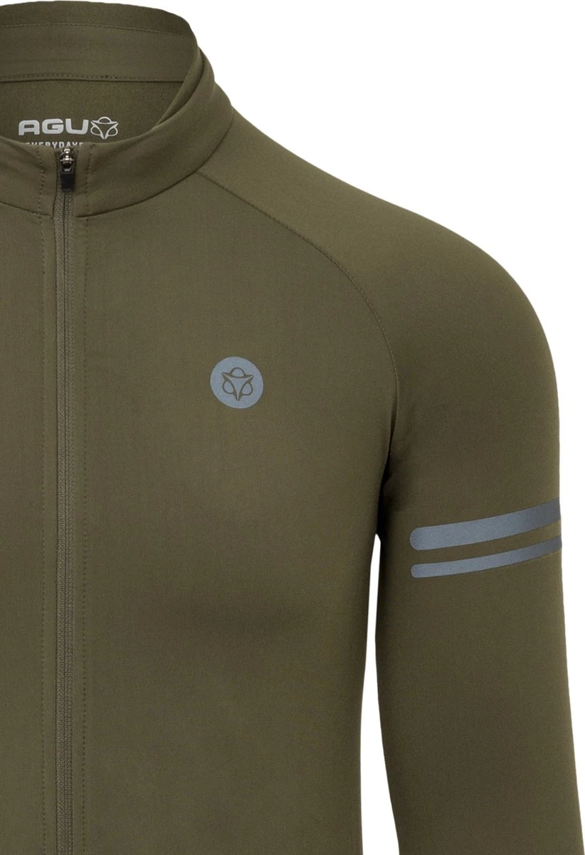 AGU Thermo Fietsshirt Lange Mouwen Essential Heren - Army Green - XL 8 AGU Thermo Fietsshirt Lange Mouwen Essential Heren - Army Green - XL - Afbeelding 8