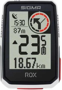 SIGMA SPORT GPS Fietscomputer Sigma ROX 4.0 GPS Met Standaard Stuurhouder - Wit