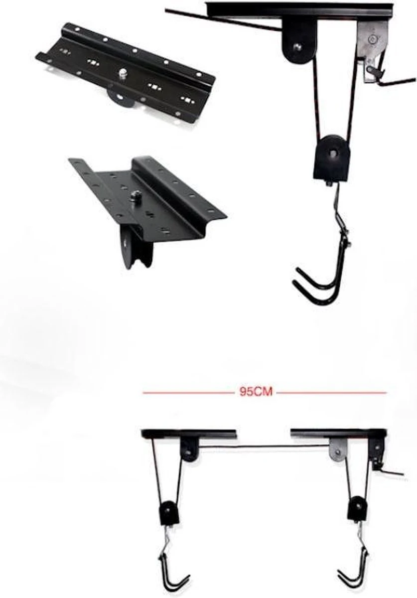 Merkloos Decopatent® Fietslift Ophangsysteem - Ophangen Fiets Aan Plafond - Fietstakel - Fietshaak - Dubbele Fietsophangsysteem Met Katrol 4 Merkloos Decopatent® Fietslift Ophangsysteem - Ophangen Fiets Aan Plafond - Fietstakel - Fietshaak - Dubbele Fietsophangsysteem Met Katrol - Afbeelding 4