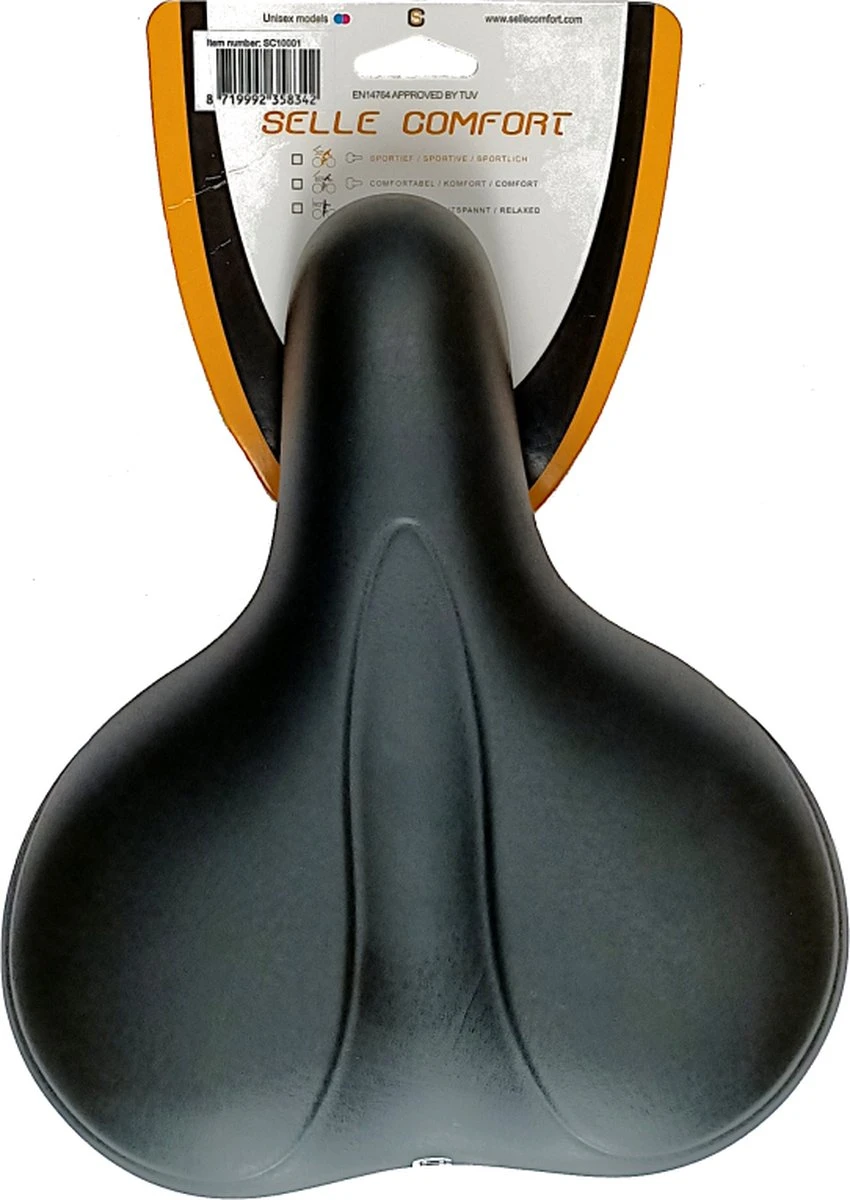Selle Comfort E-Bike Fietszadel - Zwart - Ergonomisch Vormgegeven - Zacht Zadel 1 Selle Comfort E-Bike Fietszadel - Zwart - Ergonomisch Vormgegeven - Zacht Zadel
