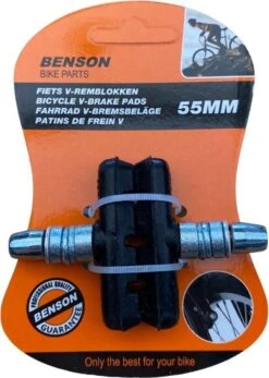 Universele Remblokjes - Remschoen - Rubber - Set 2 Stuks - Fietsen Rubberen Remblok - Remblokkenset - Verstelbaar - V Brake - 55mm - Zwart -Fietsenwinkel 854x1200 1