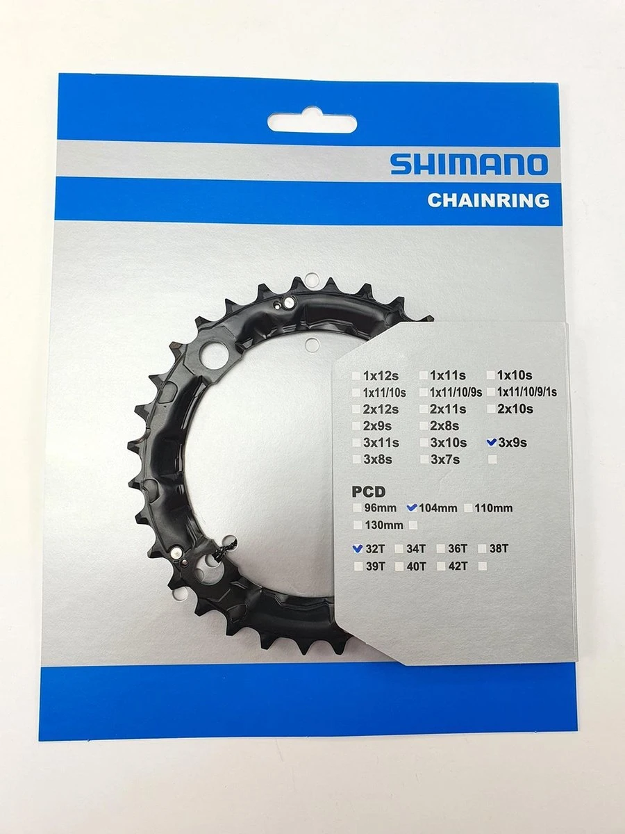 Kettingblad 32T Shimano Deore FC-M480 - Zwart 3 Kettingblad 32T Shimano Deore FC-M480 - Zwart - Afbeelding 3