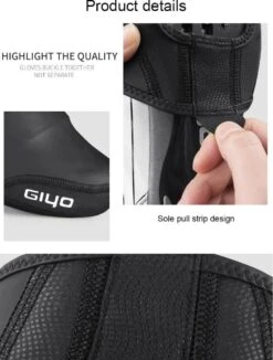 Giyo Waterdichte Halve Overschoenen Toe Covers - 1 Paar - Maat 41-46 - Zomer - Fiets Schoen Overtrek - MTB - Wielrennen/ Mountainbiken - Windproof -Fietsenwinkel 909x1200