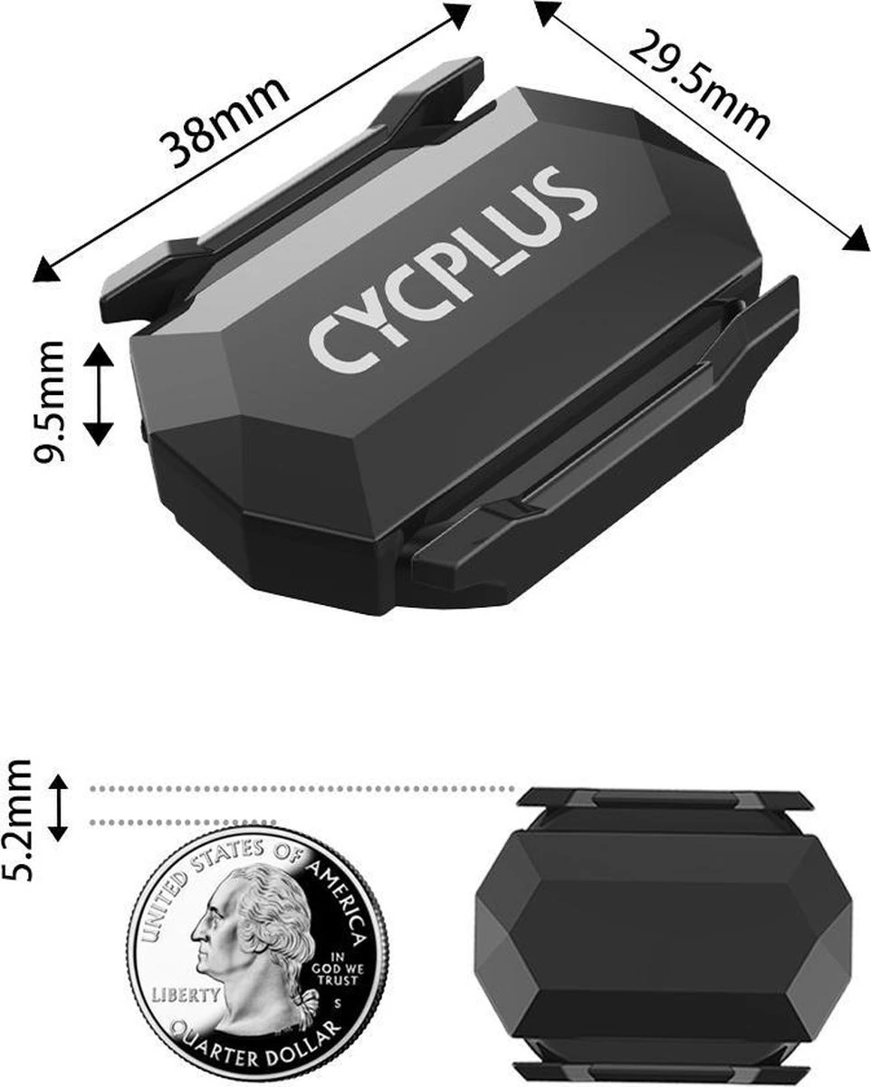 Cycplus C3 Cadanssensor En Snelheidssensor In 1 - Garmin - Wahoo - Zwift - Tacx - Bryton - Cadansmeter - Snelheidsmeter 4 Cycplus C3 Cadanssensor En Snelheidssensor In 1 - Garmin - Wahoo - Zwift - Tacx - Bryton - Cadansmeter - Snelheidsmeter - Afbeelding 4