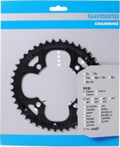 Kettingblad 44T Shimano Deore FC-M480 - Zwart 14 Kettingblad 44T Shimano Deore FC-M480 - Zwart -Fietsenwinkel 981x1200
